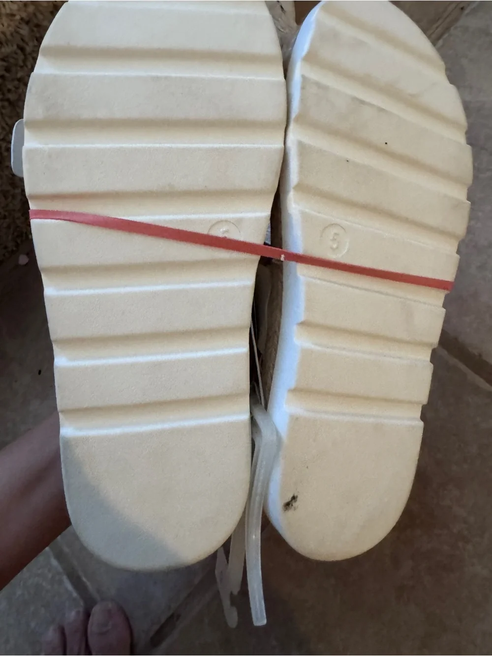 art class Cream Double Buckle Slide Sandals for kids size 5